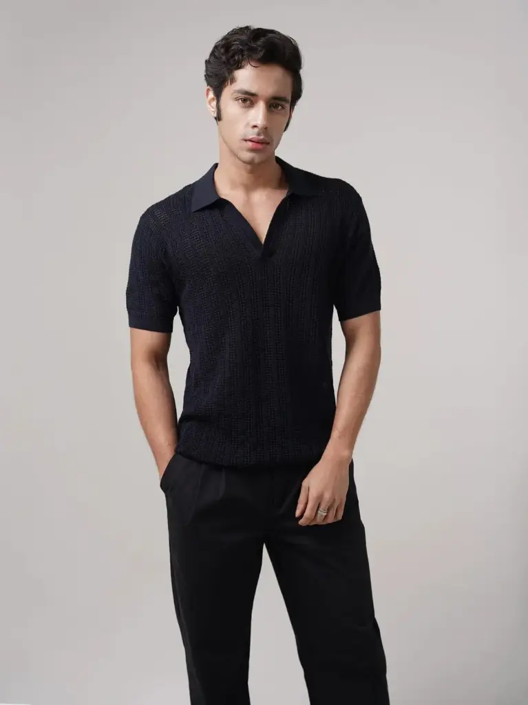 Black Casual Wear Tee